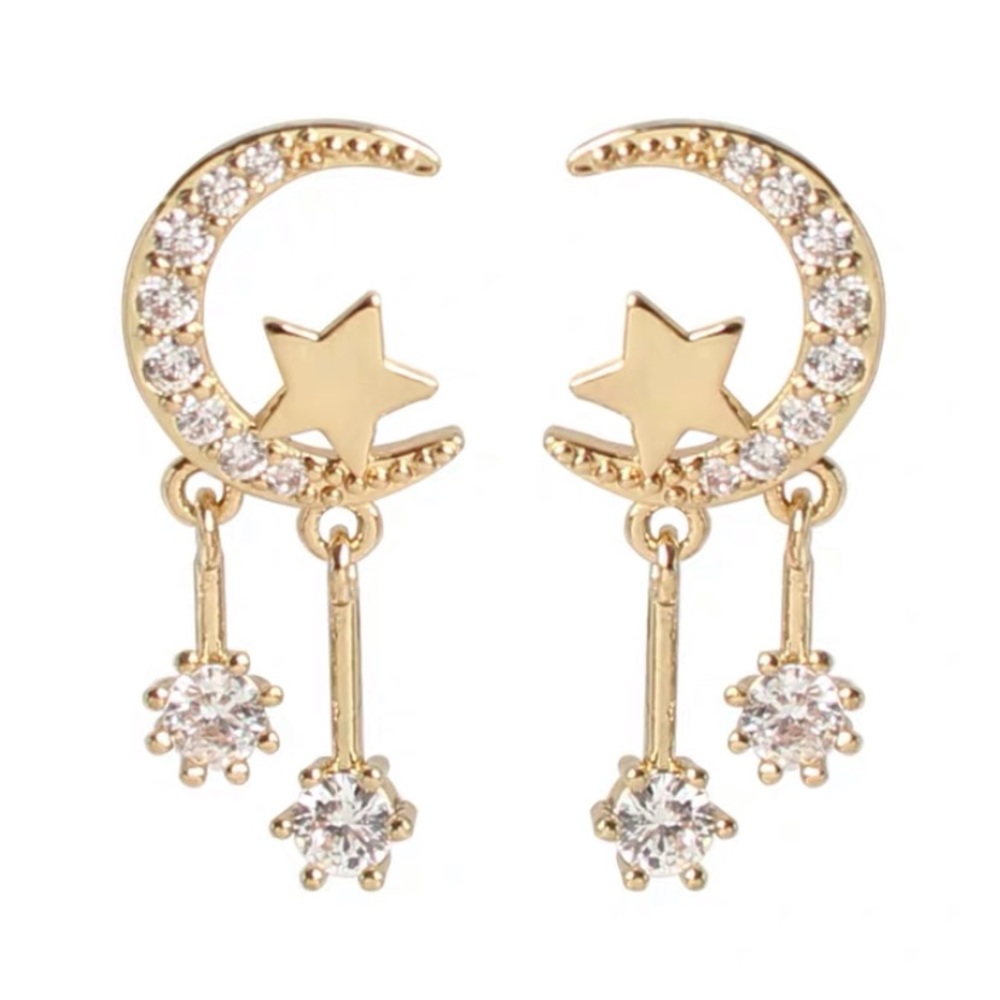 💙Sterling Post Moon Stars - Picture 9 of 12